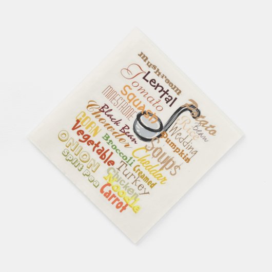 Soepen Soep Voedsel Grafische Kunst Servet (Hoek)