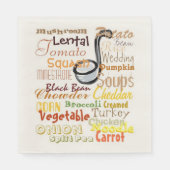 Soepen Soep Voedsel Grafische Kunst Servet (Voorkant)