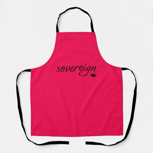 Soeverein kroonontwerp in heet roze schort (Voorkant)