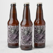 Soeverein van de ondoden - Gotische Bloemen Bier Etiket (Flessen)