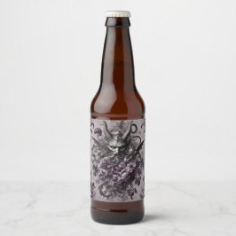 Soeverein van de ondoden - Gotische Bloemen Bier Etiket
