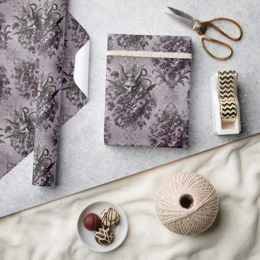 Soeverein van de ondoden - Gotische Bloemenbanaan Cadeaupapier (Crafts)