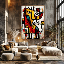 soevereine instinct — Hedendaagse abstracte expres Poster