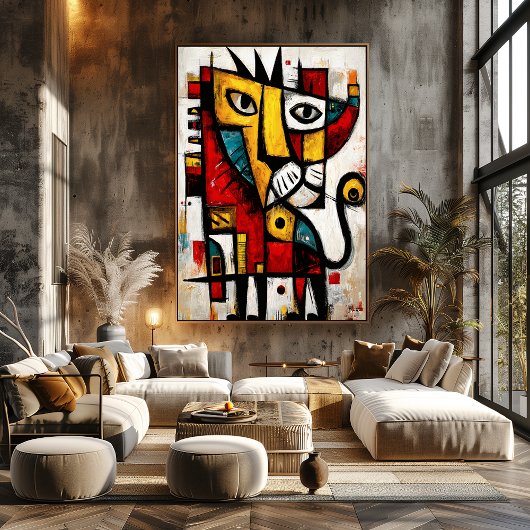 soevereine instinct — Hedendaagse abstracte expres Poster