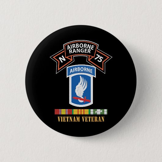 SOF - N Company Scroll - 173rd Airborne BDE - Viet Ronde Button 5,7 Cm (Voorkant)