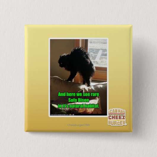 Sofa Bison Vierkante Button 5,1 Cm (Voorkant)