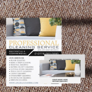 Sofa Cushions, reinigingsservice Visitekaartje
