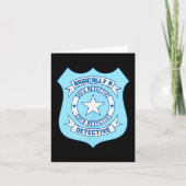 Sofa Detective Badge Funny True Crime Basically A Kaart (Voorkant)