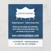  Sofa, Elegant Blue, Antiek dealer, winkel Flyer (Voorkant)