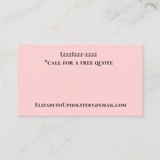 Sofa en Chairs Upholstery Visitekaartje (Achterkant)