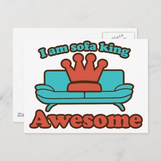 Sofa King Geweldige Briefkaart (Voorkant / Achterkant)
