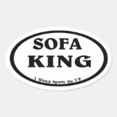 Sofa King, nonrunner. Ovale Sticker (Voorkant)