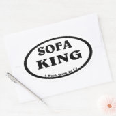 Sofa King, nonrunner. Ovale Sticker (Envelop)