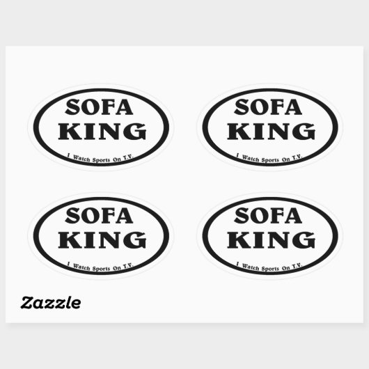 Sofa King, nonrunner. Ovale Sticker (Vel)