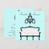  Sofa Kroonluchter Blauwgroen Zwart Vrijgezellenfe Kaart (Voorkant / Achterkant)