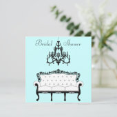  Sofa Kroonluchter Blauwgroen Zwart Vrijgezellenfe Kaart (Staand voorkant)