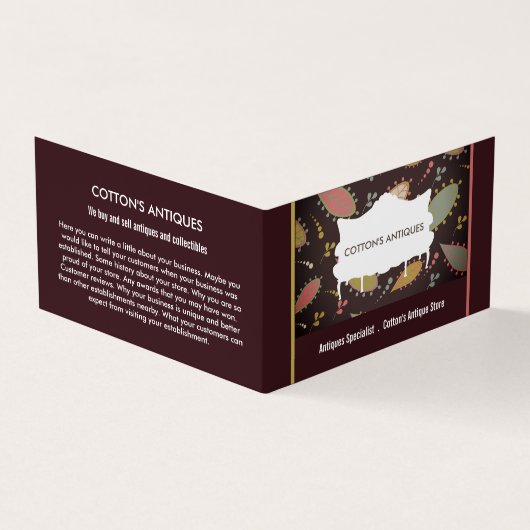  Sofa, Paarse Boho Chic, Antiek dealer Visitekaartje (Buitenkant)