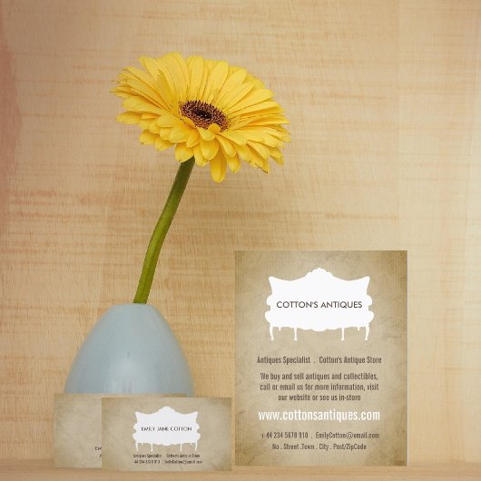 Sofa, papier, Antiek dealer, winkel Flyer