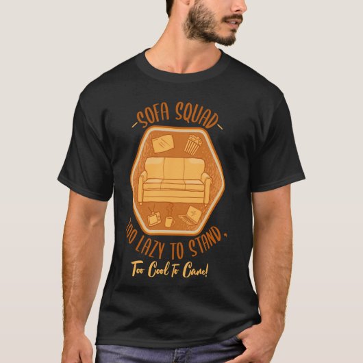 Sofa Squad Couch Surfen Luiheid Napping Lazy Peo T-shirt (Voorkant)