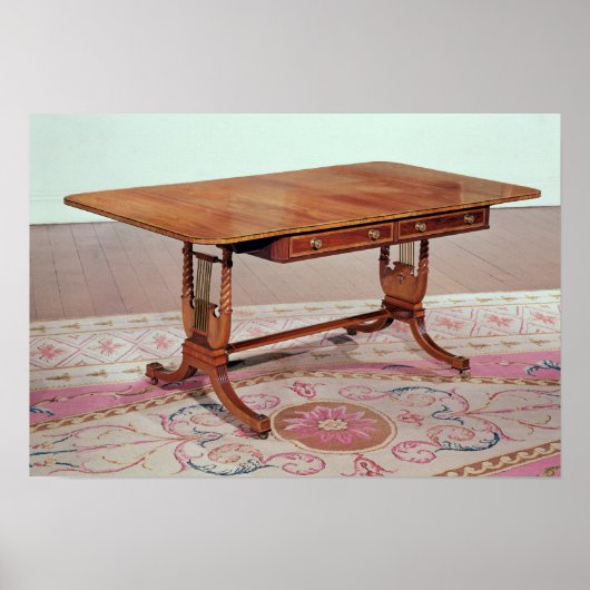 Sofa-tafel met harppoten van Thomas Poster (Voorkant)