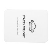 Sofa zwart silhouet bekleedt wit magneet (Horizontaal)