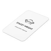 Sofa zwart silhouet bekleedt wit magneet (Linkerzijde)