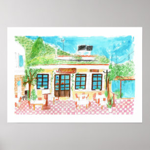 Sofas Taverna, Kreta, Poster Griekenland