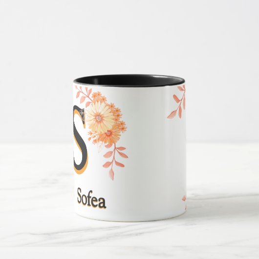 Sofea name Mug – Elegant Letter S Coffee Cup Mok (Midden)