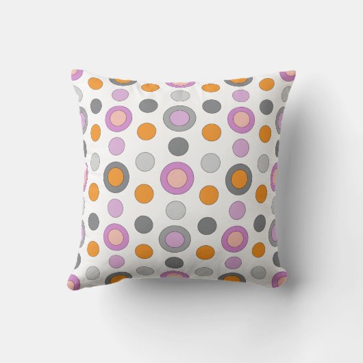 Soffkudde Cirkulär vit  Kussen (Achterkant)