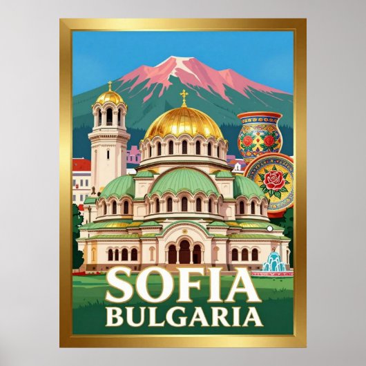 Sofia Alexander Nevskykathedraal Poster (Voorkant)