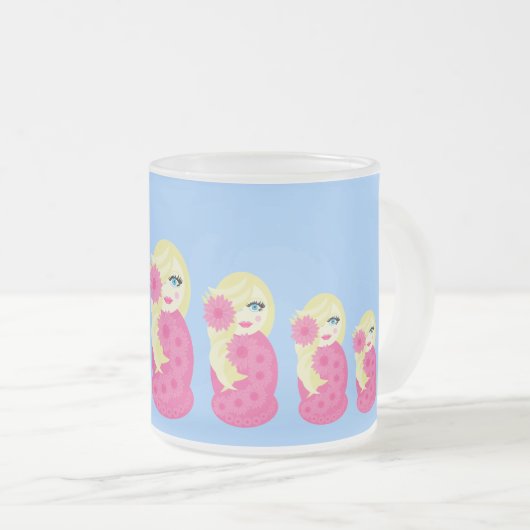 Sofia Babushka Frosted Glass Mok (Voorkant rechts)