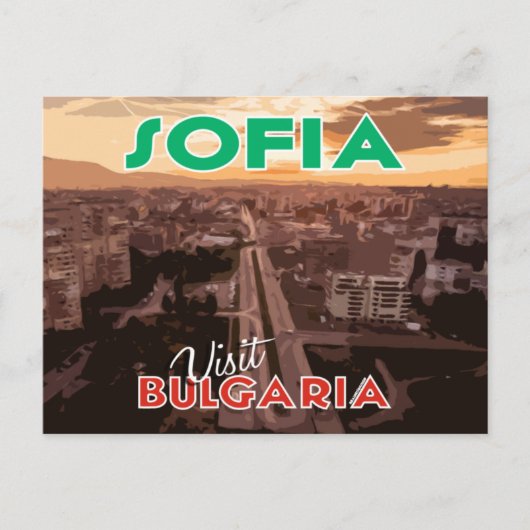 Sofia, bezoek Bulgarije... Briefkaart (Voorkant)