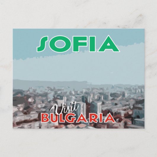 Sofia, bezoek Bulgarije Briefkaart (Voorkant)
