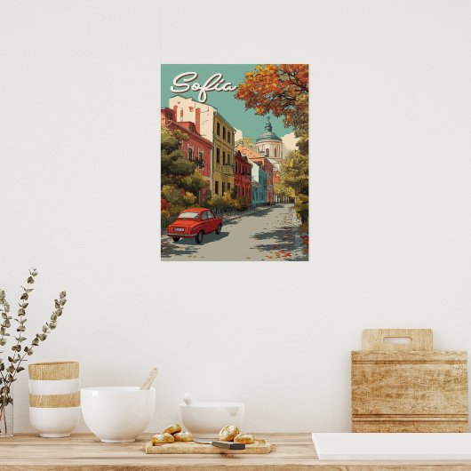  Sofia | Bulgaarse hoofdstad reizen Poster (Keuken)
