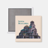 Sofia Bulgaria: Alexander Nevsky Cathedral Magneet (Voorkant / Achterkant)