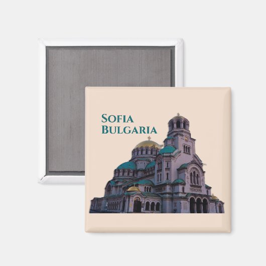 Sofia Bulgaria: Alexander Nevsky Cathedral Magneet (Voorkant / Achterkant)