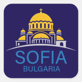 Sofia Bulgaria European Union Vierkante Sticker
