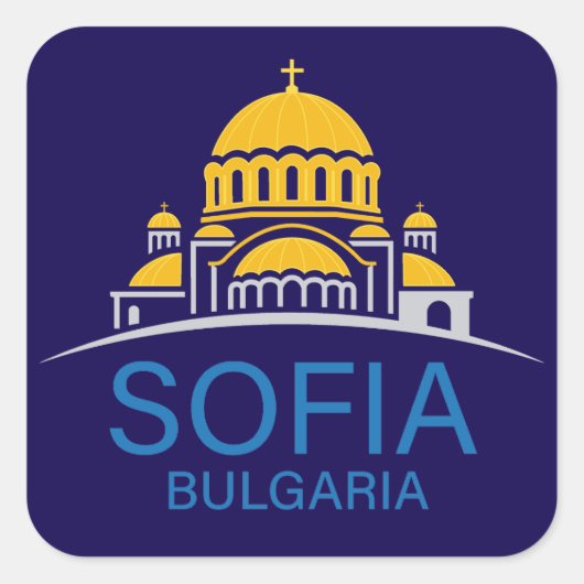 Sofia Bulgaria European Union Vierkante Sticker (Voorkant)