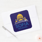 Sofia Bulgaria European Union Vierkante Sticker (Envelop)
