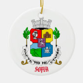 Sofia Bulgaria Kerstversiering Keramisch Ornament (Voorkant)