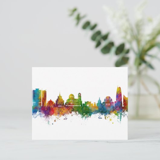 Sofia Bulgaria Skyline Briefkaart (Staand voorkant)