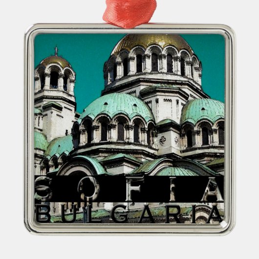 Sofia Bulgaria Souvenir Metalen Ornament (Voorkant)