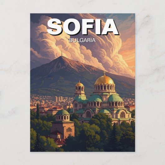 Sofia Bulgaria Travel Briefkaart (Voorkant)