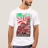 Sofia, Bulgarije, Alexander Nevsky Cathedraal, roo T-shirt (Voorkant)