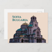 Sofia Bulgarije: Alexander Nevsky Cathedral Briefkaart (Voorkant / Achterkant)
