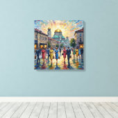 Sofia Bulgarije Alexander Nevsky Kathedraal Wand K Canvas Afdruk (Insitu (Houten vloer))