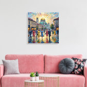 Sofia Bulgarije Alexander Nevsky Kathedraal Wand K Canvas Afdruk (Insitu (Woonkamer))
