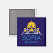 Sofia Bulgarije Europese Unie Magneet (Voorkant / Achterkant)