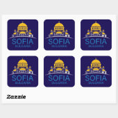 Sofia Bulgarije Europese Unie Vierkante Sticker (Vel)