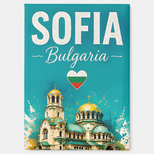 🧲 Sofia Bulgarije Modern Reis Herinnering Design Magneet